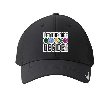 "Let the Dice Decide" Hats, a Anthracite Printed Nike Dri-FIT Legacy Performance Cap