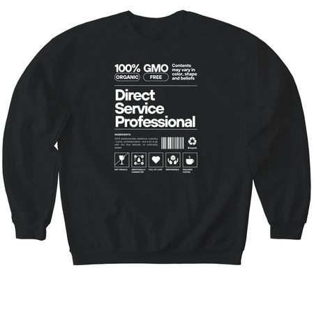Made Different: Direct Service Professional, a Black Softstyle Crewneck Sweatshirt