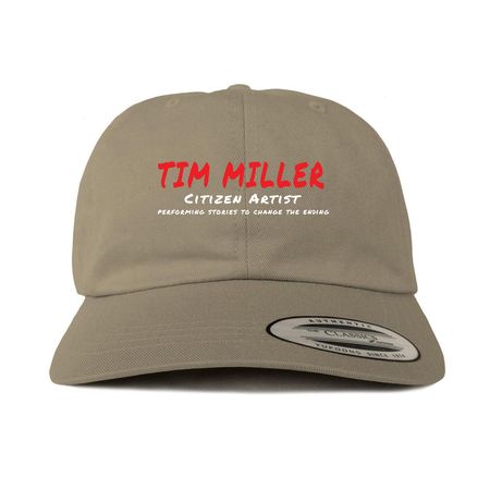 Tim Miller: Citizen Artist Hat, a Khaki Printed Classic Baseball Cap
