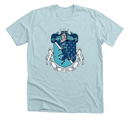 House of Dog Coat of Arms, a Heather Ice Blue Premium Unisex Tee