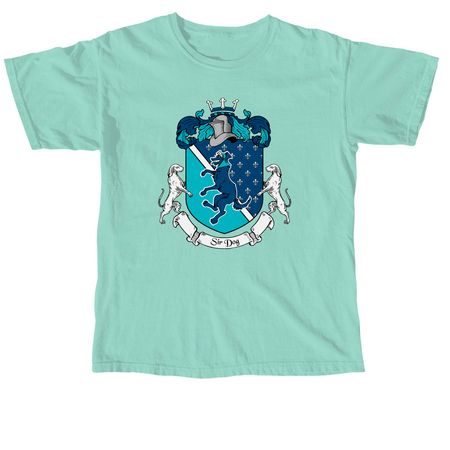 House of Dog Coat of Arms, a Chalky Mint Comfort Colors Unisex Tee