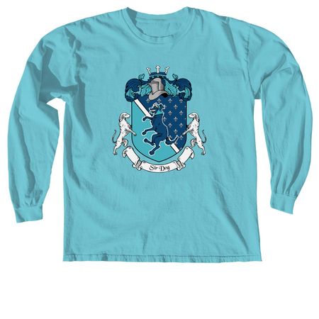 House of Dog Coat of Arms, a Lagoon Comfort Colors Long Sleeve Tee