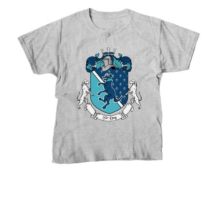 House of Dog Coat of Arms, a Sport Grey Youth Unisex Tee