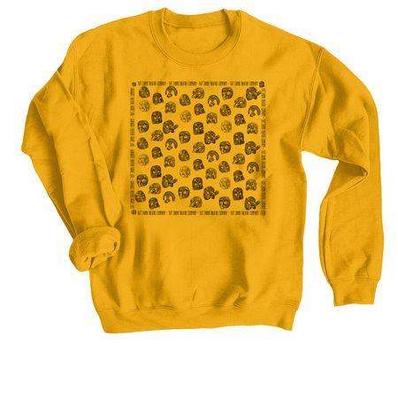 Commedia dell?Arte Masks Tee by Tut?Zanni, a Gold Crewneck Sweatshirt