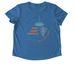 Arrive to Toronto in Style!, a Azure Blue Allmade Eco Triblend Women?s Scoop Neck Tee (back-view)