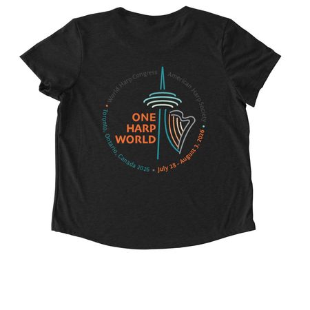 Arrive to Toronto in Style!, a Space Black Allmade Eco Triblend Women?s Scoop Neck Tee