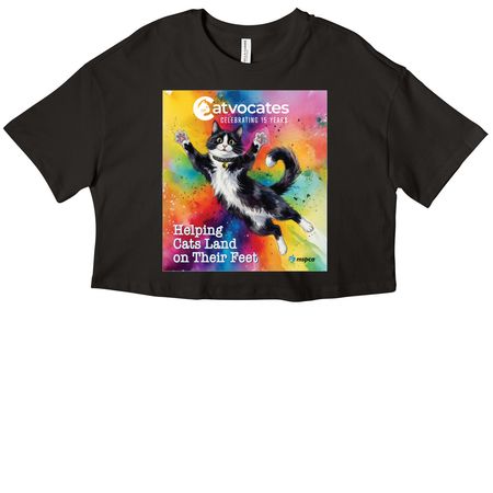 Catvocates 15th Anniversary Celebration, a Black Women?s Cropped Cotton Tee