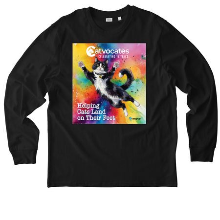 Catvocates 15th Anniversary Celebration, a Black Stanley/Stella Unisex Creator 2.0 Long Sleeve Tee