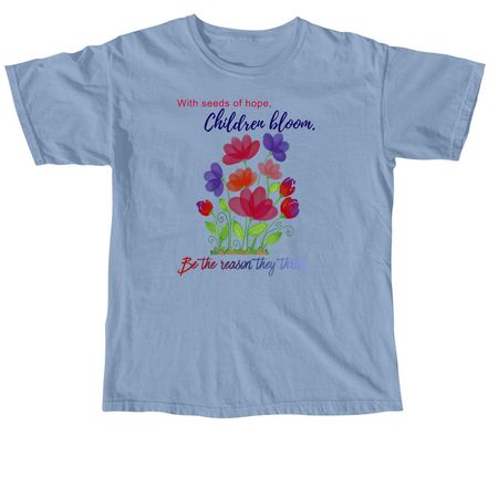 Plant Seeds of Hope with Carroll CASA, a Washed Denim Comfort Colors Unisex Tee