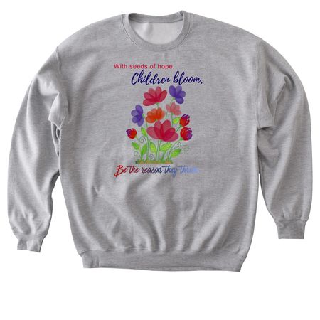 Plant Seeds of Hope with Carroll CASA, a Sport Grey Softstyle Crewneck Sweatshirt