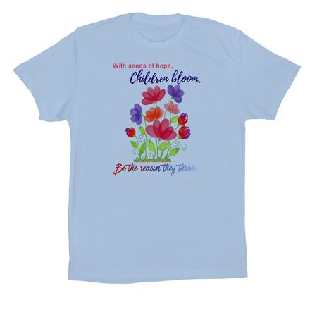 Plant Seeds of Hope with Carroll CASA, a Baby Blue Premium Cotton Tee