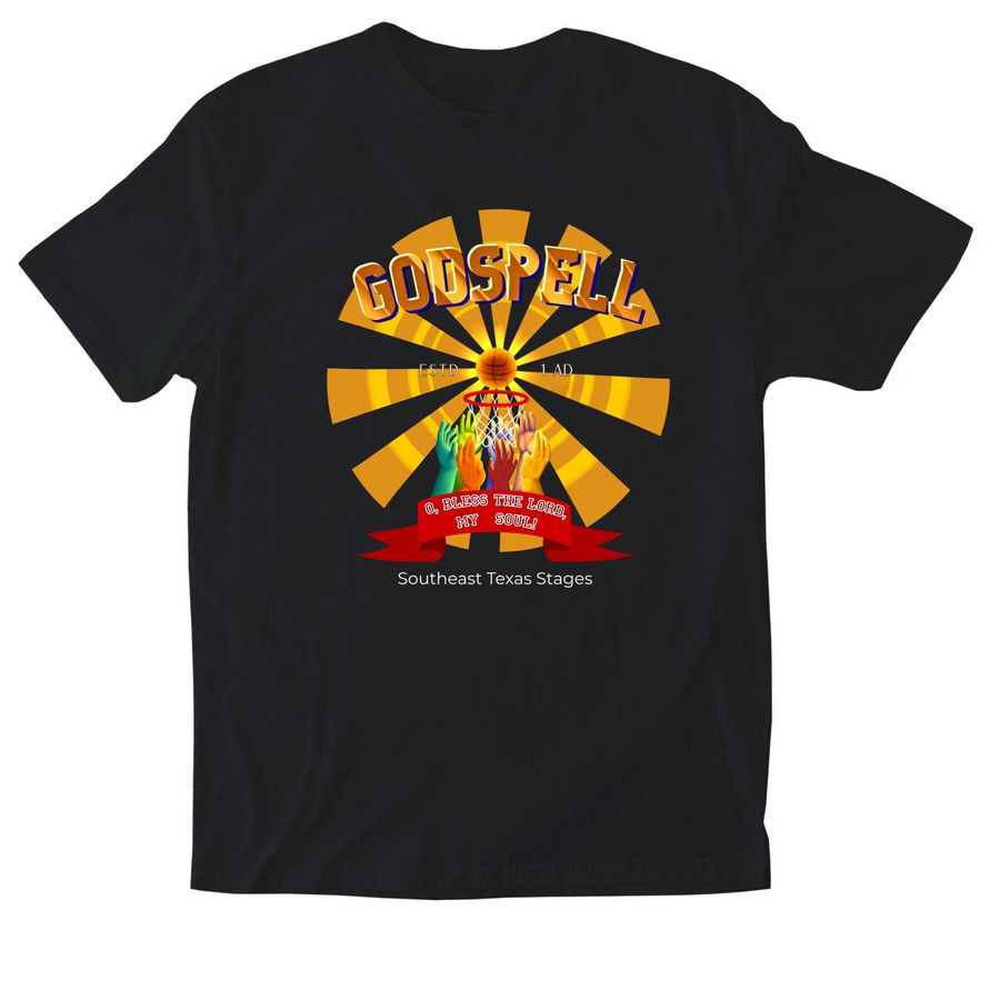 Godspell, a Black Softstyle Cotton Tee