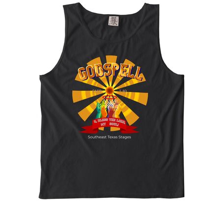 Godspell, a Black Comfort Colors Tank Top