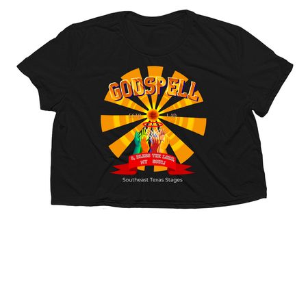 Godspell, a Black Women?s Flowy Cropped Tee