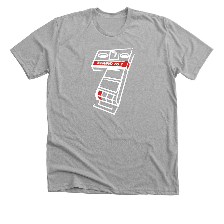 Rewind to 7 Classic Merch, a Athletic Heather Premium Unisex Tee