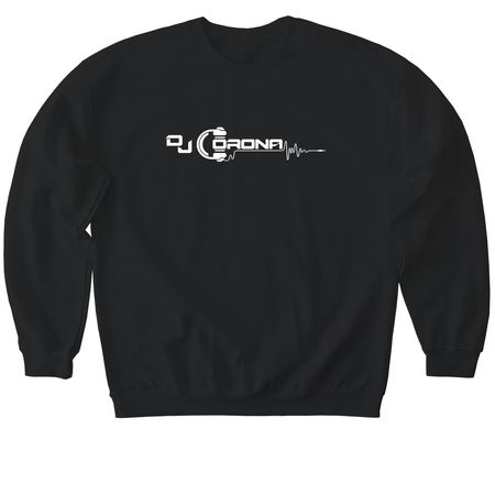Dj Corona Headphone Tee, a Black Softstyle Crewneck Sweatshirt