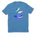 SHARK SQUAD!, a Azure Blue Allmade Eco Triblend Unisex Tee