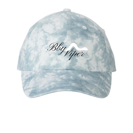 BBY VIPER Signature Hat, a Light Blue Printed Tie Dye Baseball Hat