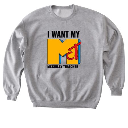 I want my Mc Tee, a Sport Grey Softstyle Crewneck Sweatshirt