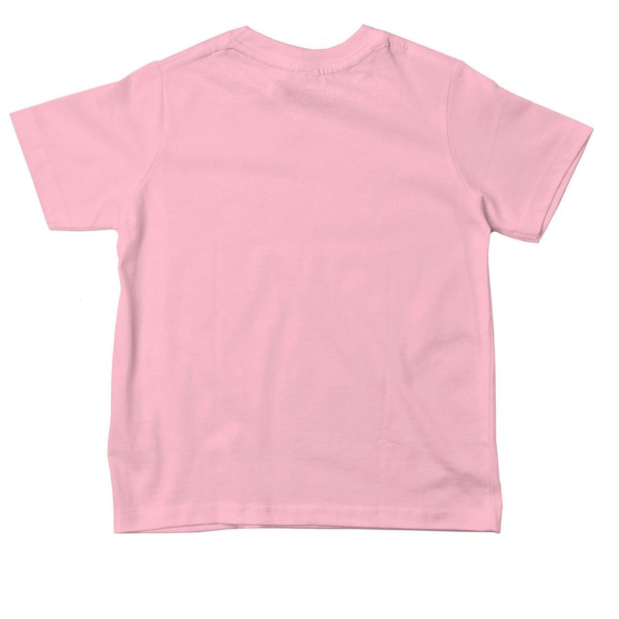 Mini Change Maker, a Pink Toddler Tee (back-view)