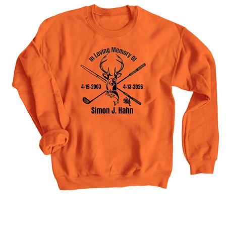 Simon Jess Hahn, a Orange Crewneck Sweatshirt