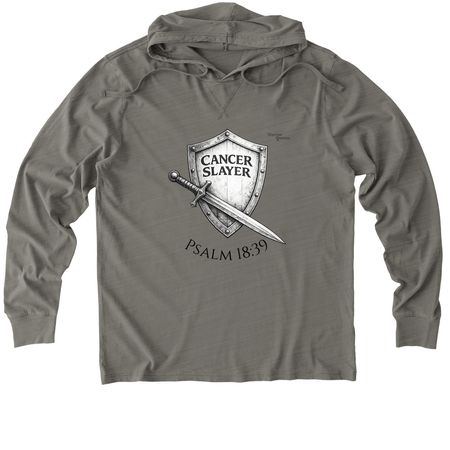 Help Us Slay Cancer with Kaylon, a Driftwood Grey Allmade Organic Cotton Mineral Dye Hoodie Tee