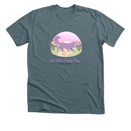 Topsy Tails, a Heather Slate Premium Unisex Tee