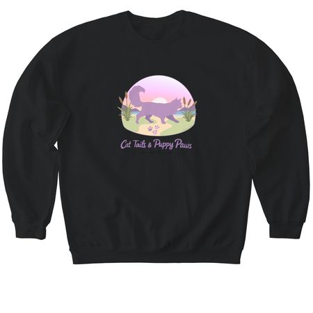 Topsy Tails, a Black Softstyle Crewneck Sweatshirt