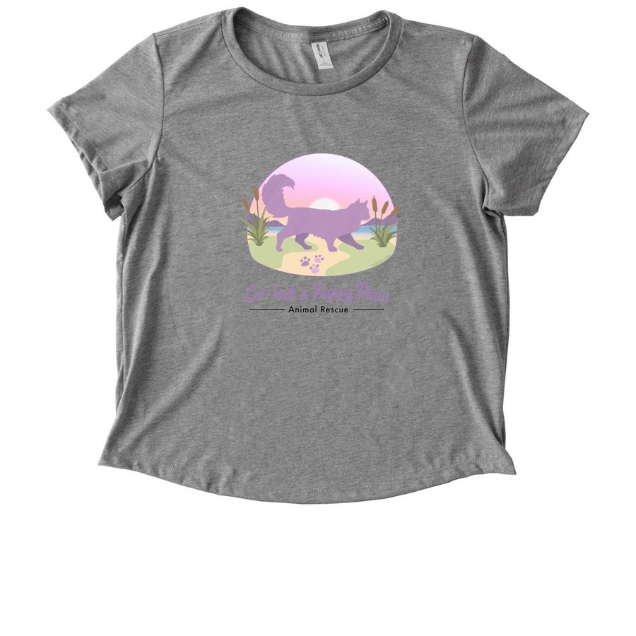 Topsy Tails, a Aluminum Grey Allmade Eco Triblend Women?s Scoop Neck Tee