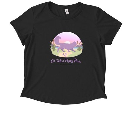 Topsy Tails, a Deep Black Allmade Eco Triblend Women?s Scoop Neck Tee