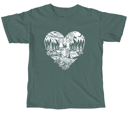 The Heart of Camp, a Blue Spruce Comfort Colors Unisex Tee
