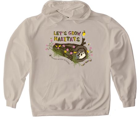 Let's Grow Habitats (not lawns!), a Sand Gildan Softstyle Pullover Hoodie