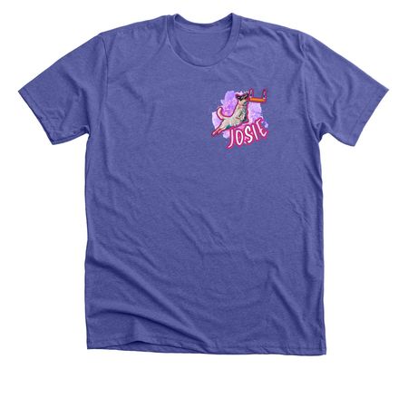 Josie Pocket Logo 2026, a Heather Lapis Premium Unisex Tee