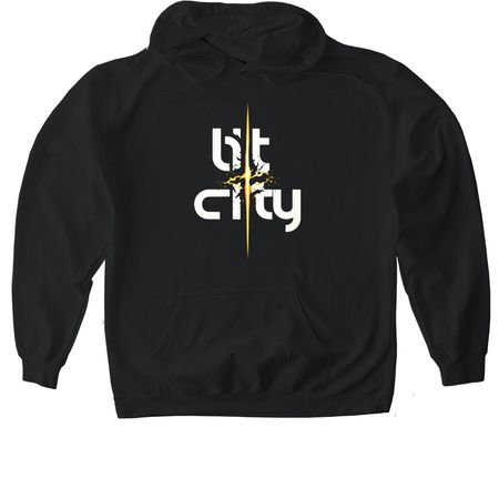 Lit City [Heavy Light] TShirt, a Black Gildan Softstyle Pullover Hoodie