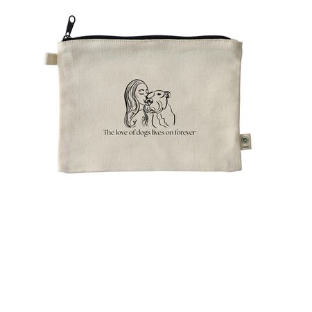 Nicole and Finn Pouch, a Natural 9"x7" Hemp Blend Pouch