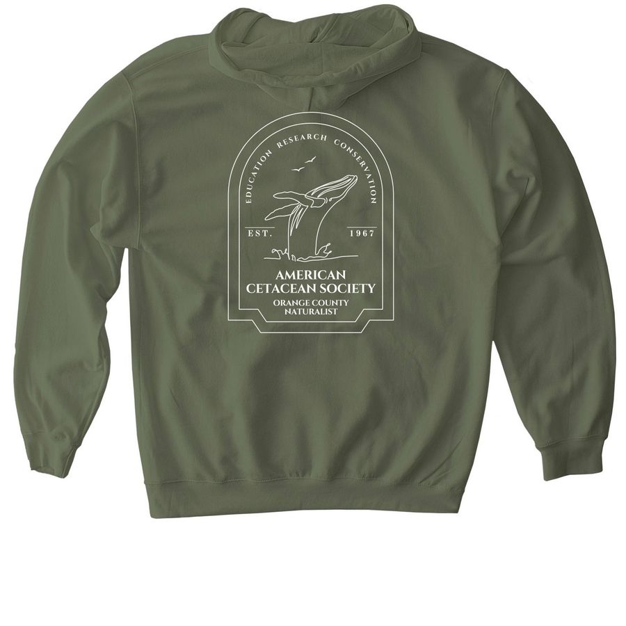 NATURALIST Breach Pocket & Back Logo, a Military Green Gildan Softstyle Pullover Hoodie