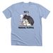 Not a Morning Mammal, a Heather Baby Blue Premium Unisex Tee