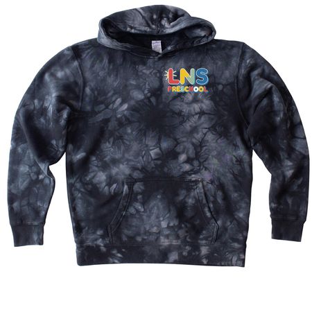 Colorful Design, a Black Youth Tie Dye Pullover Hoodie