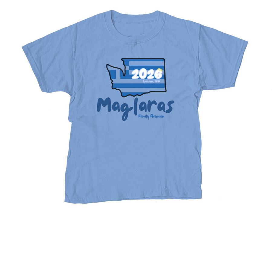 Youth Shirts: Front Design, a Carolina Blue Youth Unisex Tee