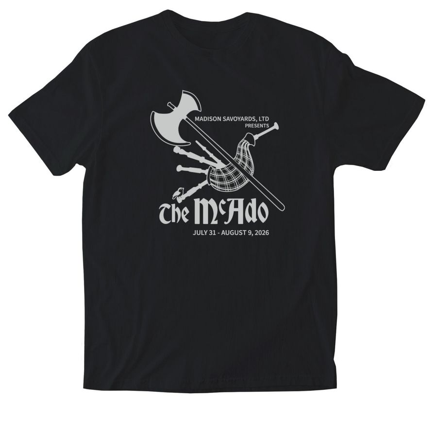 The McAdo, 2026, a Black Softstyle Cotton Tee