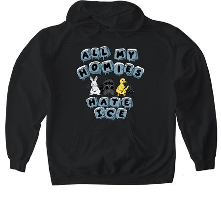 All the Homies, a Black Gildan Softstyle Pullover Hoodie