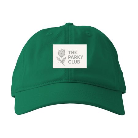 The Parky Club headwear, a Green Printed Eco Baseball Cap
