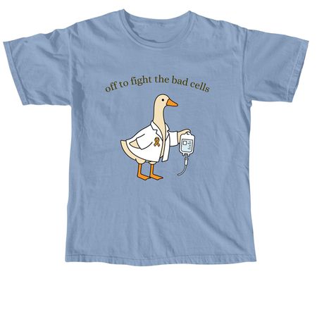 Oncology Goose, a Washed Denim Comfort Colors Unisex Tee