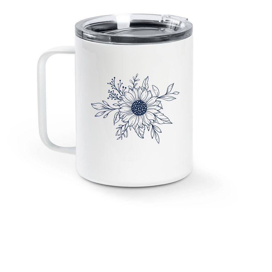 Rainbow Baby Fundraiser, a White Stainless Steel Travel Mug (back-view)
