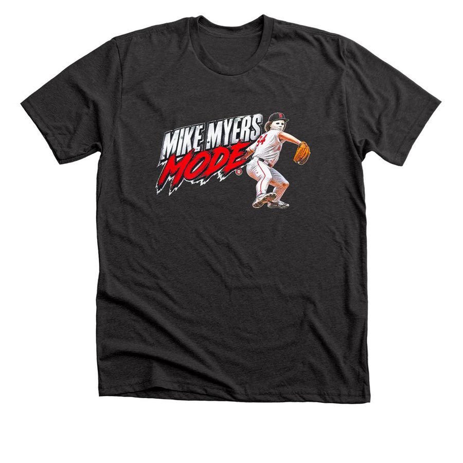 Red Sox Mike Myers Mode Shirt, a Dark Grey Heather Premium Unisex Tee