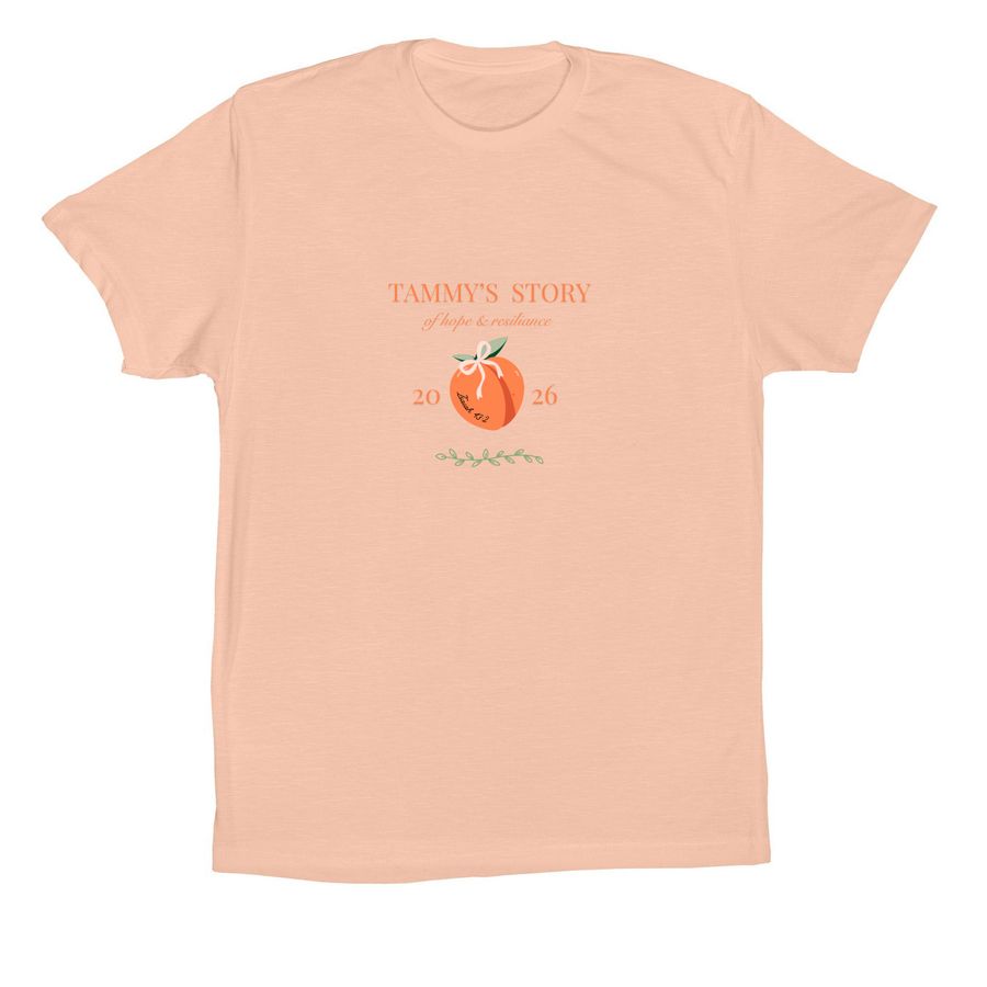 Tammy's Story of resilience and hope, a Peach Premium Cotton Tee