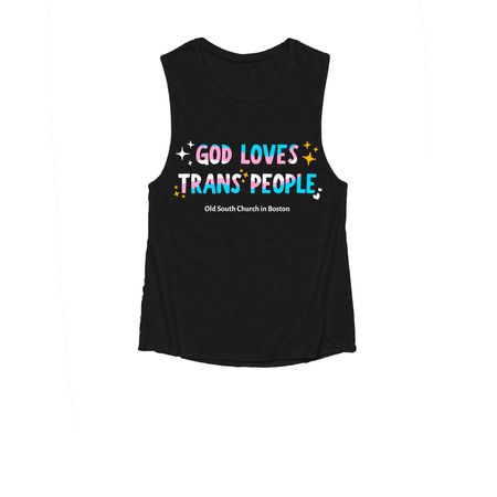 God Loves Trans People, a Black Women's Muscle Tank