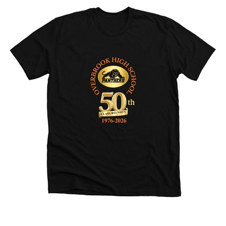 OHS Class of 1976 --50th Reunion Tee Shirts, a Solid Black Blend Premium Unisex Tee
