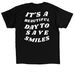 Save Smiles :), a Black Classic Unisex Tee (back-view)