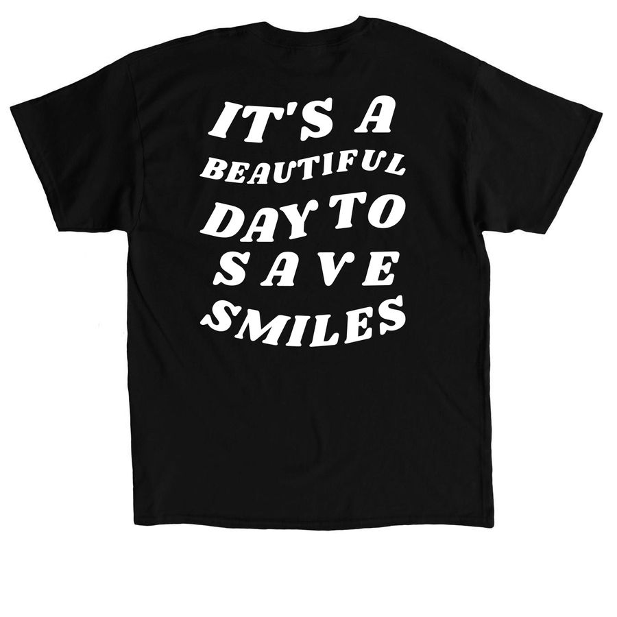 Save Smiles :), a Black Classic Unisex Tee (back-view)